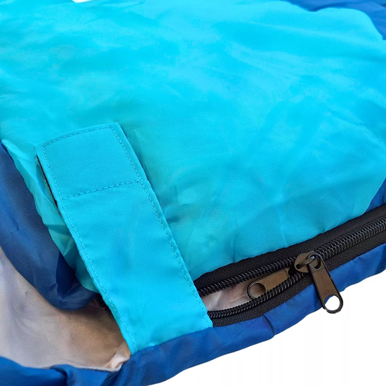 SACO DE DORMIR ULTRA LIGERO VERANO WILD TRAVEL +5º+25º 1200G AZUL - 3