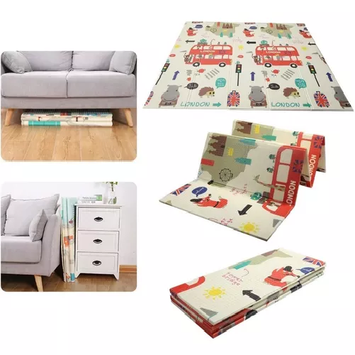 ALFOMBRA ANTIGOLPES PARA NIÑOS Y BEBÉS, PLEGABLE, 200X180 CM - 3