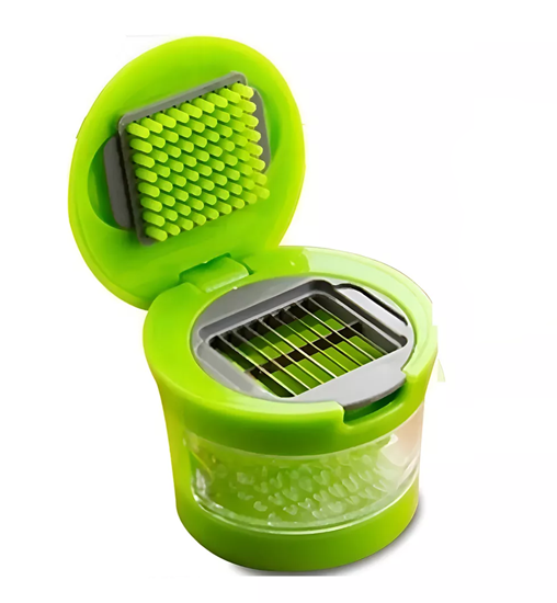 PICADOR DE AJO CORTADOR RALLADOR REBANADOR COCINA VERDE - 1