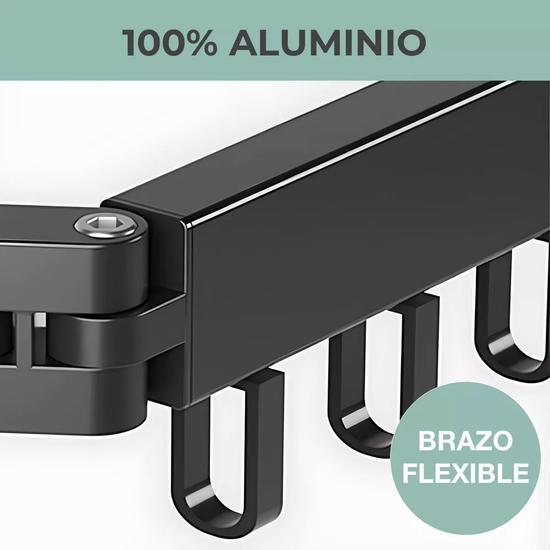 TENDEDERO PLEGABLE COLGADOR ROPA TAMAÑO AJUSTABLE CASATUA NEGRO - 4