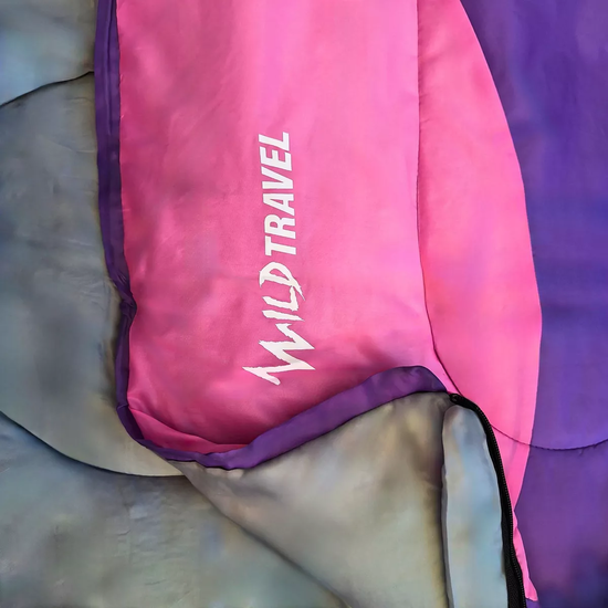 SACO DE DORMIR EXTREMO WILD TRAVEL -15º +10º CAMPING 1800G MORADO - 5
