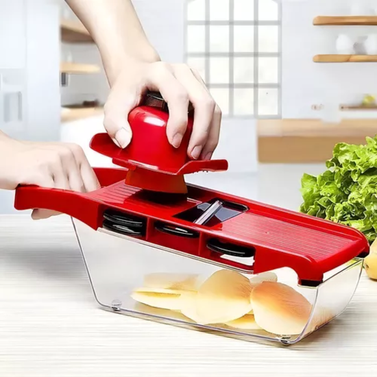 PICADOR CORTADOR DE VERDURAS Y FRUTAS FILOSHARK RALLADOR ROJO - 3