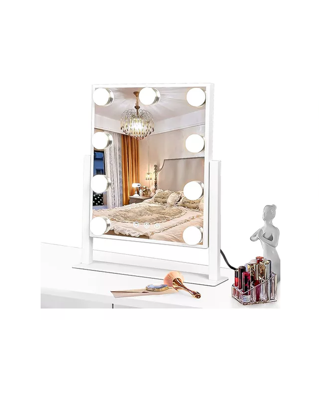 ESPEJO MAQUILLAJE TOCADOR 9 LUCES LED USB 3 MODOS 360° - 2