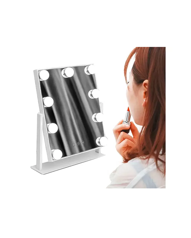 ESPEJO MAQUILLAJE TOCADOR 9 LUCES LED USB 3 MODOS 360° - 4