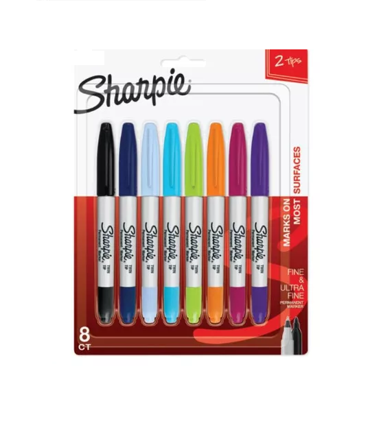 SET 8 MARCADORES SHARPIE DOBLE PUNTA MULTICOLOR - 4