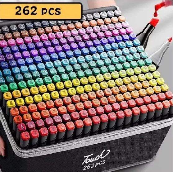 MARCADORES 262 LÁPICES DOBLE PUNTA +BOLSO MULTICOLOR - 2