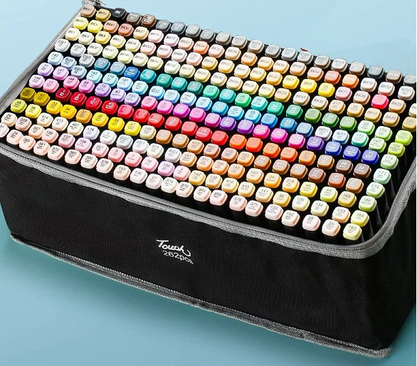 MARCADORES 262 LÁPICES DOBLE PUNTA +BOLSO MULTICOLOR - 5