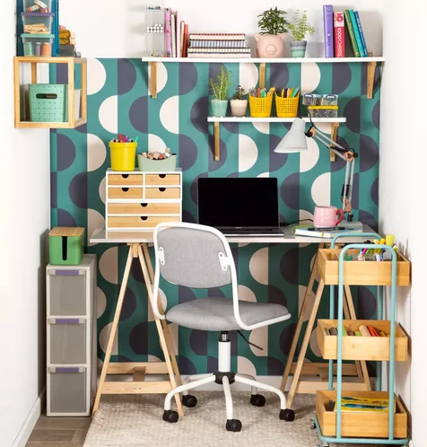SILLA DE ESCRITORIO CON TAPIZADO DE TELA MELANGE CASAIDEAS COLOR GRIS - 7