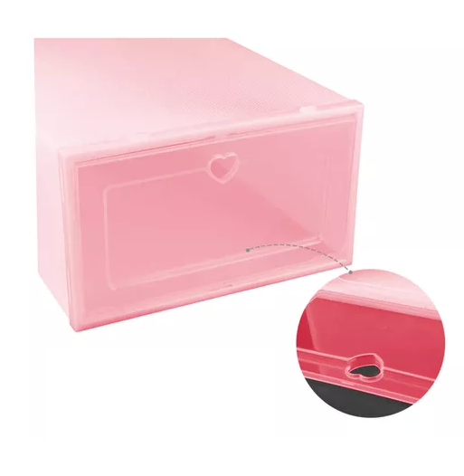10 PIEZAS ZAPATERAS ORGANIZADORAS ROSADAS - 1