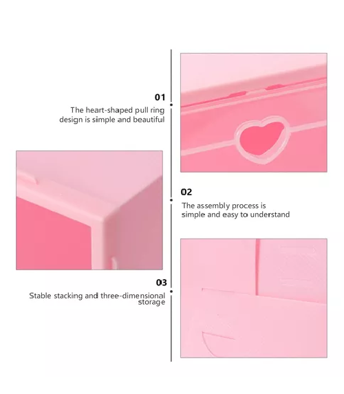 10 PIEZAS ZAPATERAS ORGANIZADORAS ROSADAS - 6