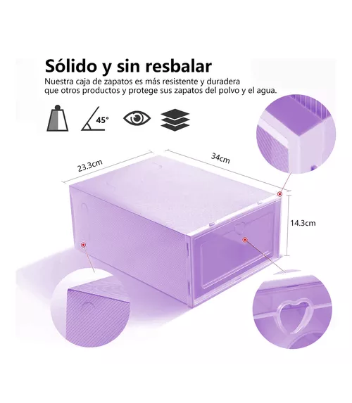 10 PIEZAS ZAPATERAS ORGANIZADORAS PÚRPURAS - 3