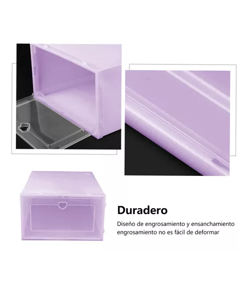 10 PIEZAS ZAPATERAS ORGANIZADORAS PÚRPURAS - 4