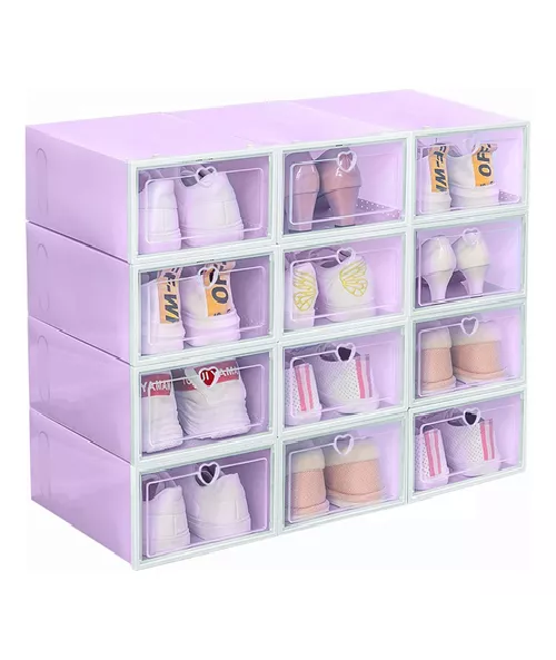10 PIEZAS ZAPATERAS ORGANIZADORAS PÚRPURAS - 7