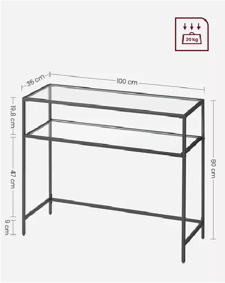 MESA DE ARRIMO VIDRIO BLACK PREMIUM - 2