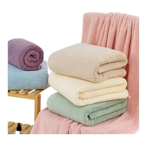 SET DE 3 TOALLAS DE BAÑO DE MICROFIBRA, ALTA CALIDAD, SECADO RÁPIDO - 1