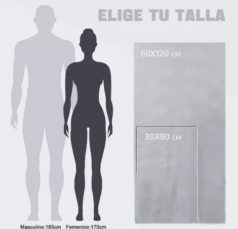 TOALLA MICROFIBRA SECADO RÁPIDO PACK + ESTUCHE NEGRO - 3