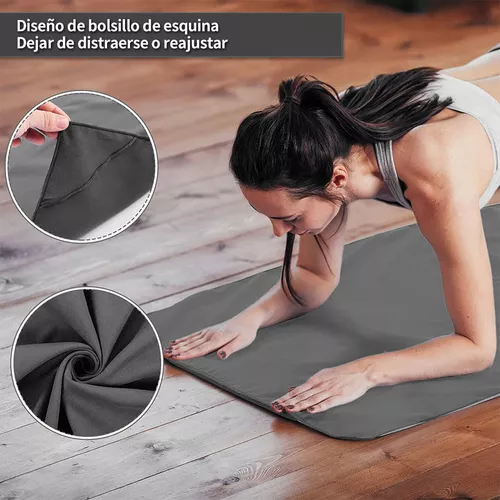 TOALLA BAÑO VIAJE MICROFIBRA SECADO RÁPIDO, PCS GRIS OSCURO - 5