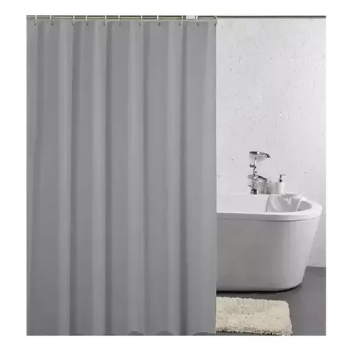 CORTINA DE DUCHA Y BAÑO, 180X180 CM, ELEGANTE, GRIS - 2