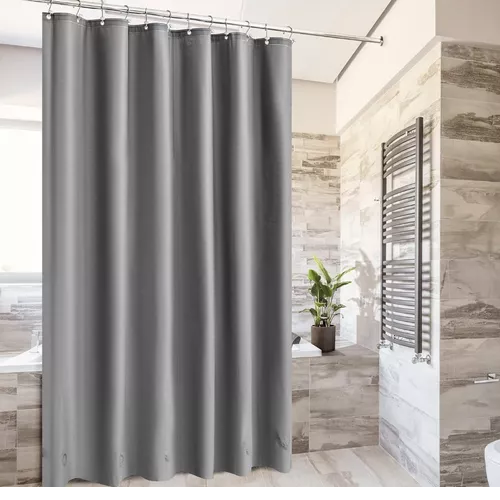 CORTINA DE DUCHA Y BAÑO, 180X180 CM, ELEGANTE, GRIS - 3