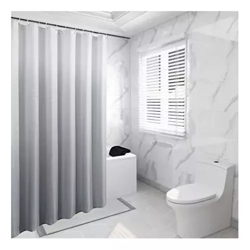 CORTINA DE DUCHA Y BAÑO, 180X180 CM, ELEGANTE, GRIS - 4