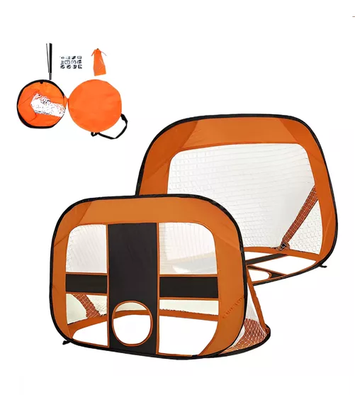 ARCO DE FÚTBOL 5 TIROS, DOBLE USO PRÁCTICA PLEGABLE NARANJA - 4