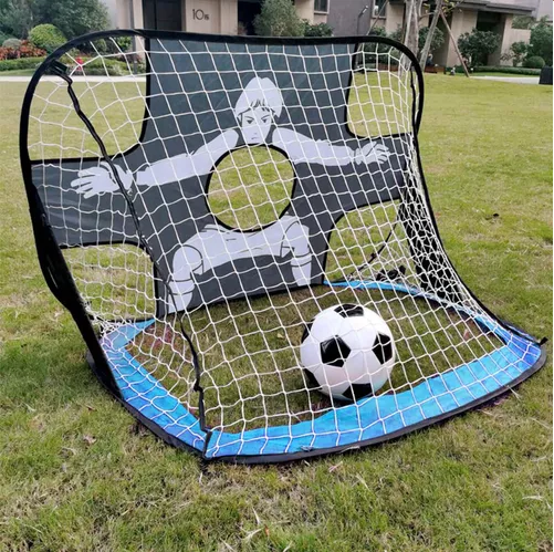 PORTERÍA ARCO DE FÚTBOL 5 TIROS, DOBLE USO ENTRENAMIENTO NEGRO - 6