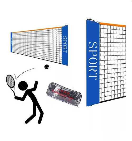 RED DE FÚTBOL TENIS Y BADMINTON CON BOLSO 3,1 M DE LARGO MULTICOLOR - 3