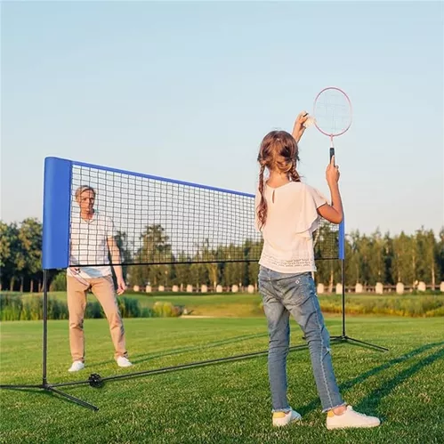 RED DE FÚTBOL TENIS Y BADMINTON CON BOLSO 3,1 M DE LARGO MULTICOLOR - 6