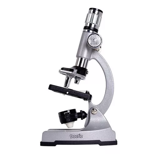 MICROSCOPIO 1200X CON ACCESORIOS, COLOR PLATEADO - 3