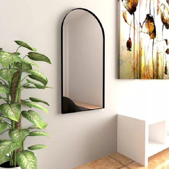 ESPEJO RECTANGULAR NEGRO CON MARCO EN ESTRUCTURA METÁLICA - 4