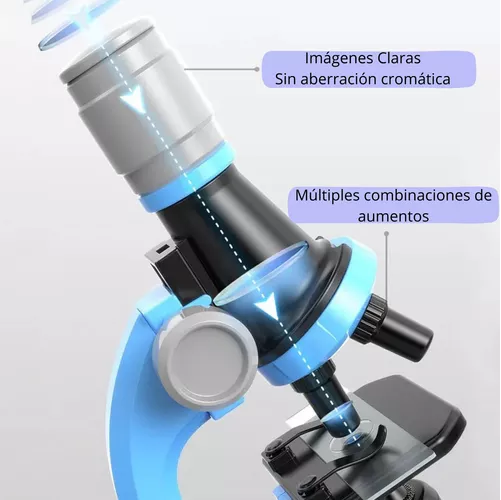 MICROSCOPIO EDUCATIVO CON ACCESORIOS PARA NIÑOS, 1200X - 4