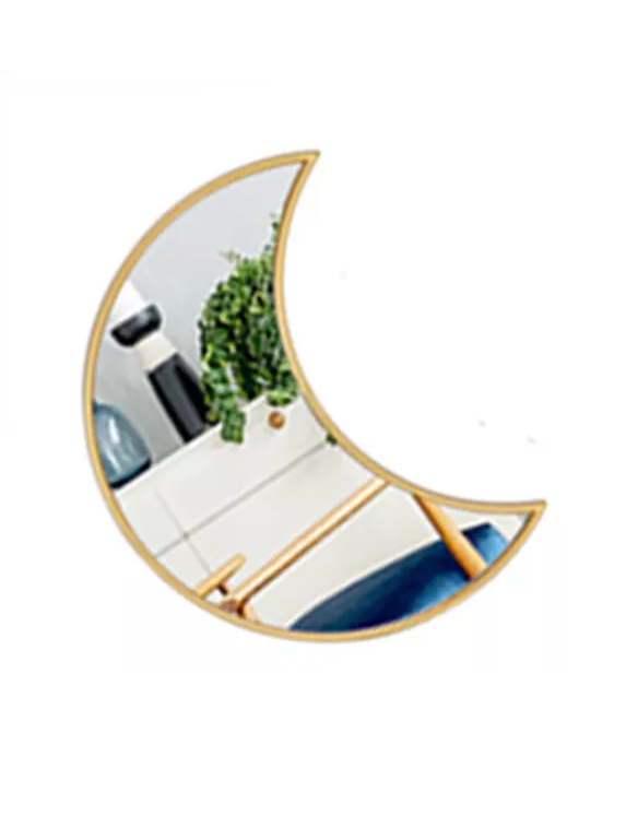ESPEJO DECORATIVO SET DE 4 LUNAS 26CM DORADAS PLÁSTICO VGO - 1