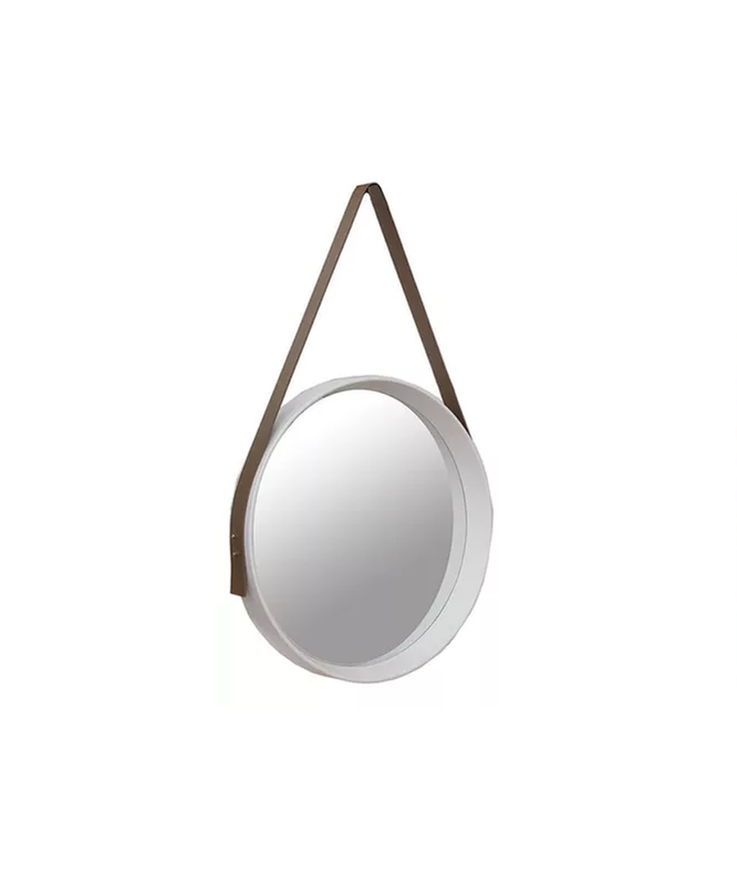 ESPEJO CIRCULAR 52CM DIÁMETRO CON CORREA PLÁSTICA VGO BLANCO O NEGRO - 2