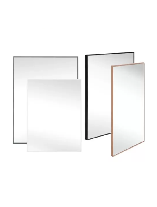 ESPEJO RECTANGULAR 40X50CM PLAST OFFICE 4 TONOS METALIZADOS GRIS - 2