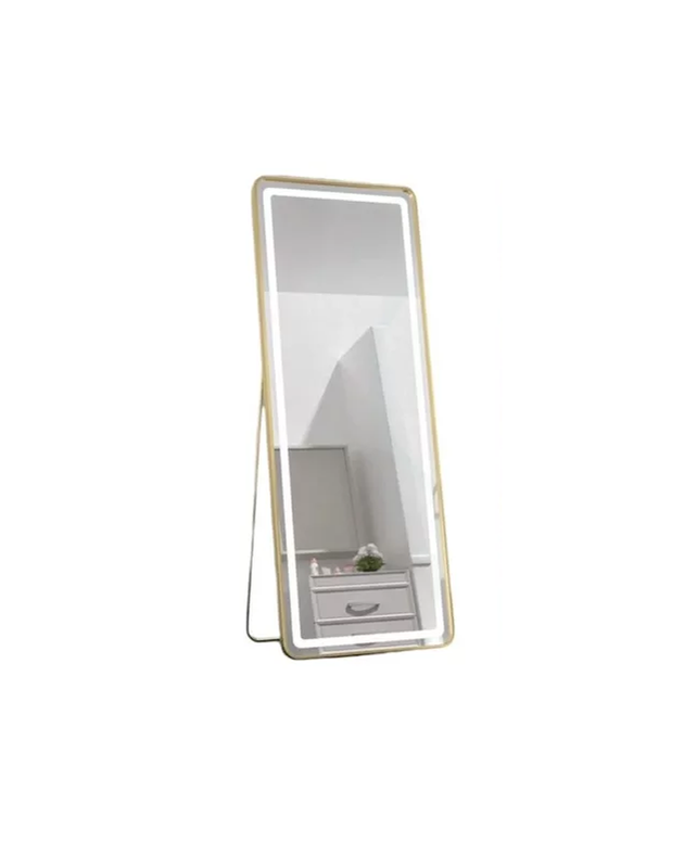 ESPEJO DORADO RECTANGULAR LED 150X40CM - 1