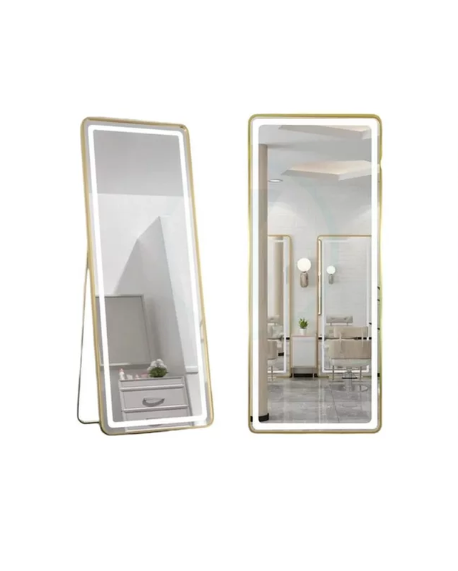 ESPEJO DORADO RECTANGULAR LED 150X40CM - 3