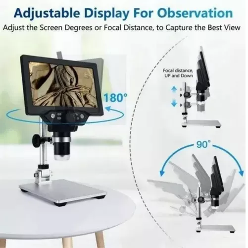 MICROSCOPIO ELECTRÓNICO ACADÉMICO, PANTALLA LCD HD DE 7.2 IN - 2