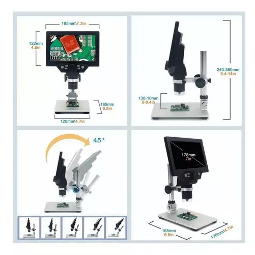 MICROSCOPIO ELECTRÓNICO ACADÉMICO, PANTALLA LCD HD DE 7.2 IN - 5