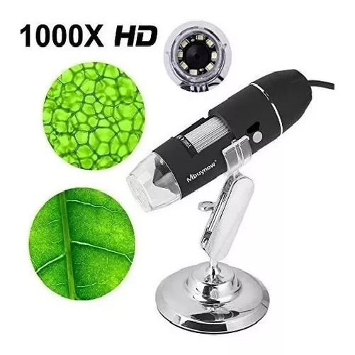 MICROSCOPIO DIGITAL USB 1000X, CÁMARA CON 8 LEDS, EDUCATIVO, COLOR NEGRO - 3