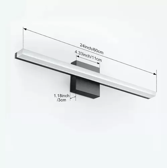 ARBOTANTE LÁMPARA PARED ESPEJO BAÑO 60CM 12W LED MODERNO - 2