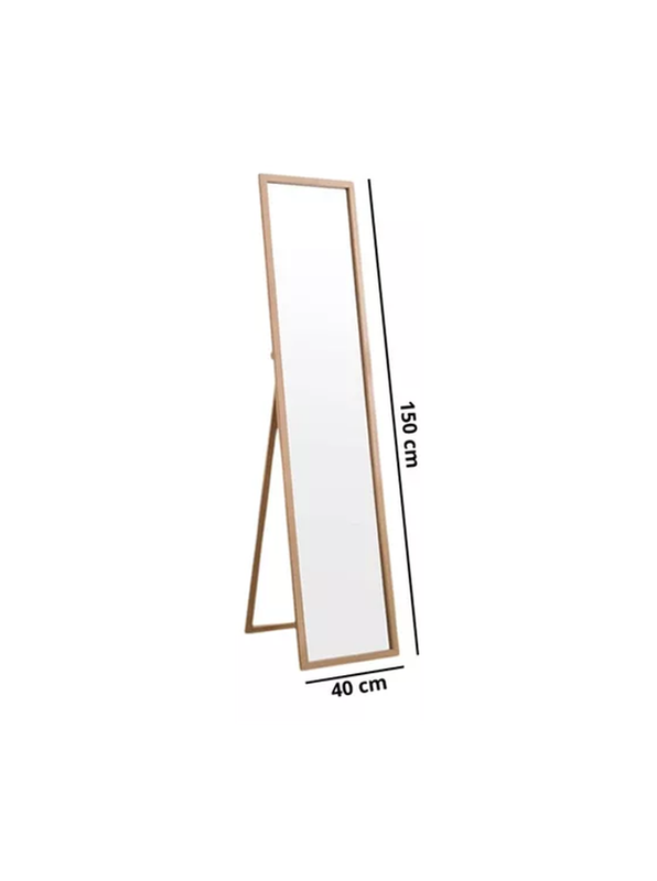 ESPEJO CUERPO ENTERO 150X40CM BASE PLEGABLE ESTILO JAPONÉS MARRÓN - 2