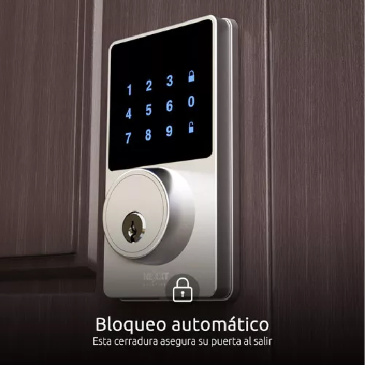 CERRADURA INTELIGENTE SMART WIFI APP PLATEADA - 2