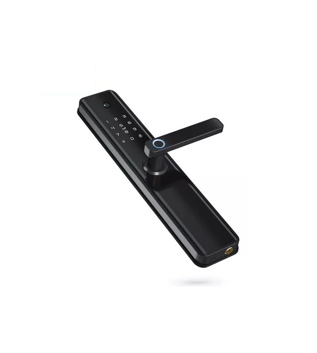 CERRADURA INTELIGENTE TUYA WIFI CON HUELLA DIGITAL Y CÁMARA NEGRA - 1
