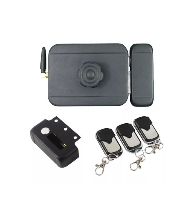 CERRADURA INTELIGENTE INALÁMBRICA DE CONTROL REMOTO 3 LLAVES NEGRA - 3