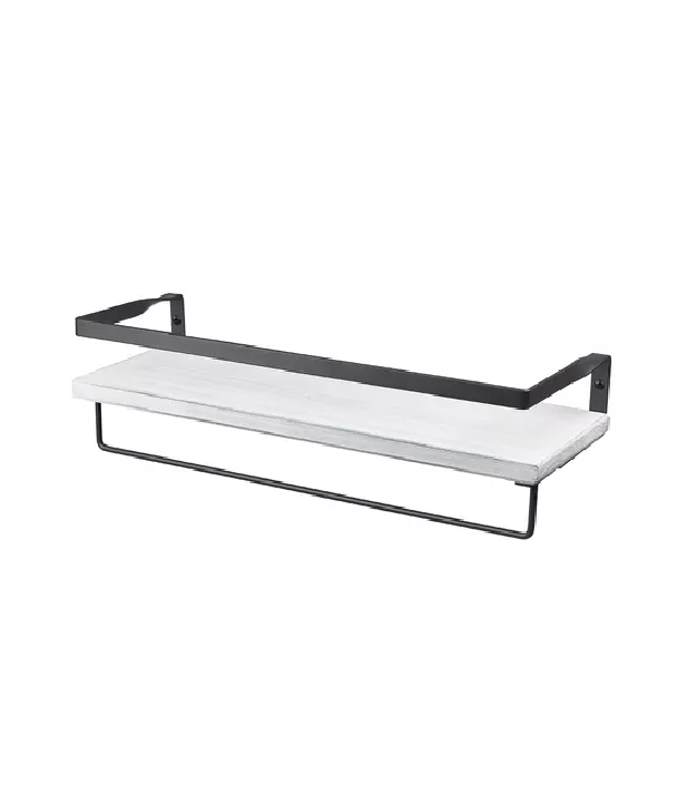 REPISAS FLOTANTES DE MADERA MODERNAS MULTIPROPÓSITO KIT 2 BLANCO - 1