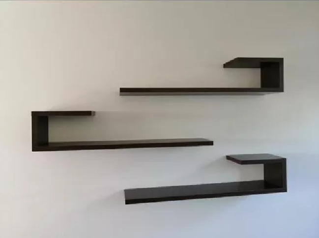 JUEGO DE REPISAS FLOTANTES MODELO CULEBRA NEGRO - 1