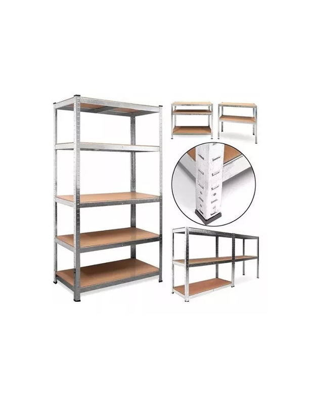 REPISA METÁLICA ARMABLE MECANO 180X90X40CM 350KG PLATEADO - 2