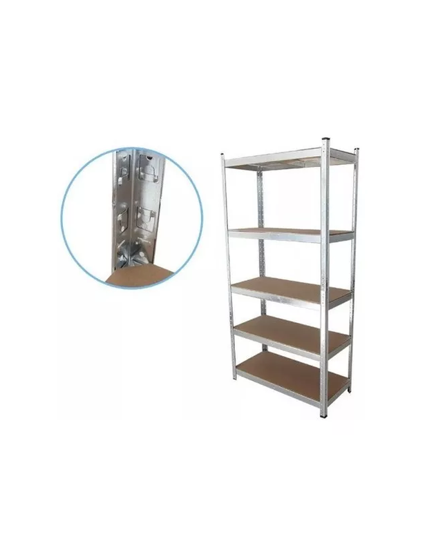 REPISA METÁLICA ARMABLE MECANO 180X90X40CM 350KG PLATEADO - 3