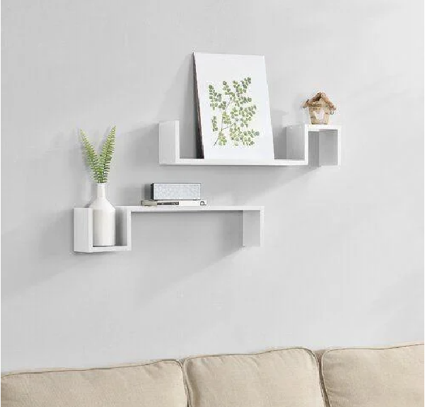 REPISAS FLOTANTES MODERNAS MODELO 5 SET DE 2 REPISAS BLANCO - 1