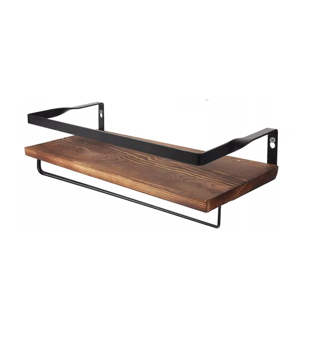 REPISAS FLOTANTES DE MADERA MODERNAS MULTIPROPÓSITO KIT 2 MARRÓN OSCURO - 1